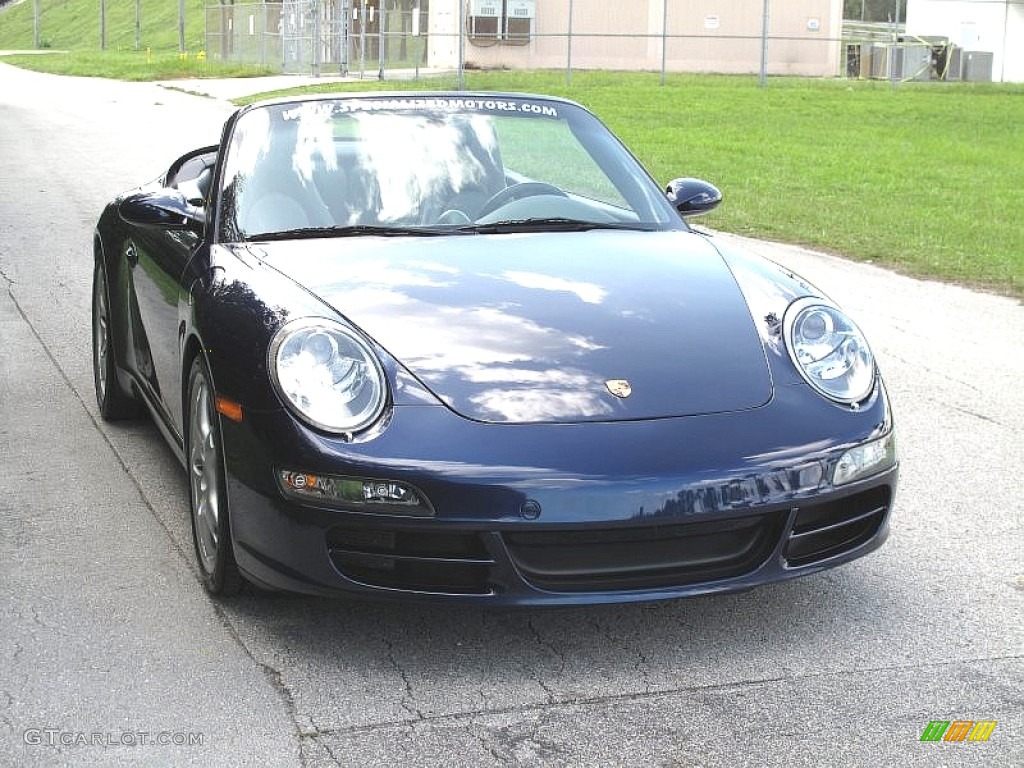 2007 911 Carrera S Cabriolet - Lapis Blue Metallic / Stone Grey photo #7