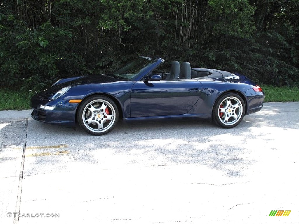 2007 911 Carrera S Cabriolet - Lapis Blue Metallic / Stone Grey photo #11