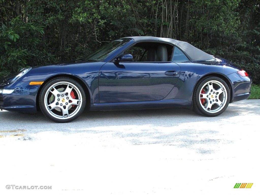 2007 911 Carrera S Cabriolet - Lapis Blue Metallic / Stone Grey photo #14