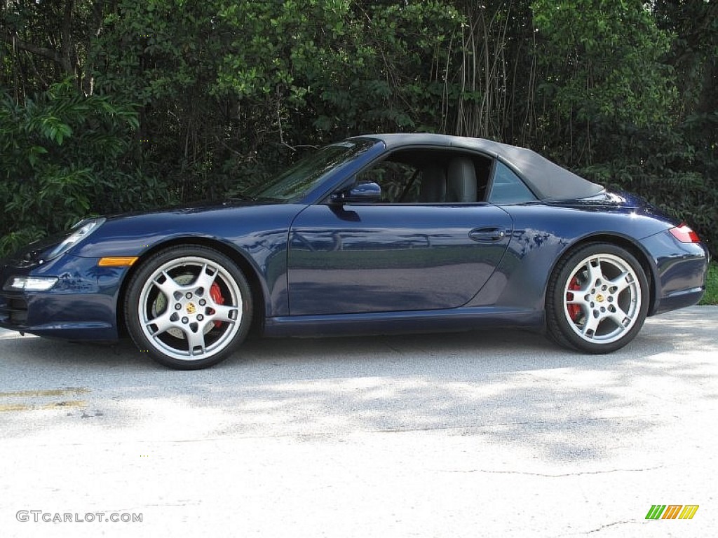 2007 911 Carrera S Cabriolet - Lapis Blue Metallic / Stone Grey photo #15