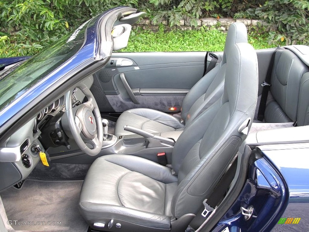 2007 911 Carrera S Cabriolet - Lapis Blue Metallic / Stone Grey photo #33