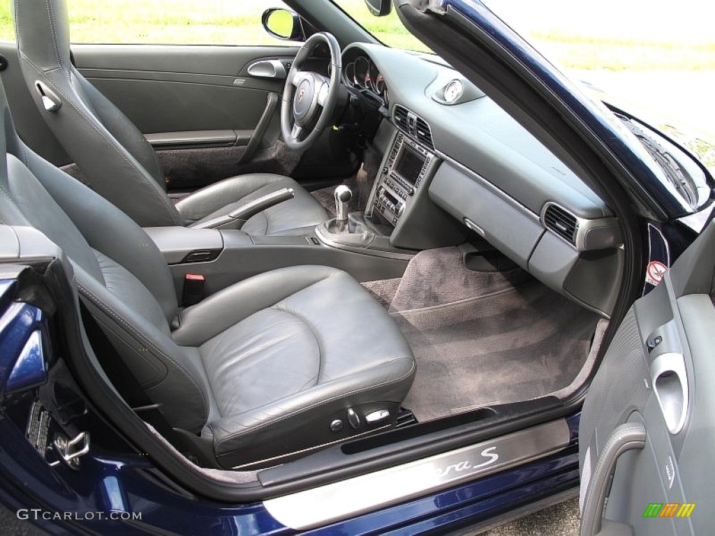 2007 911 Carrera S Cabriolet - Lapis Blue Metallic / Stone Grey photo #36