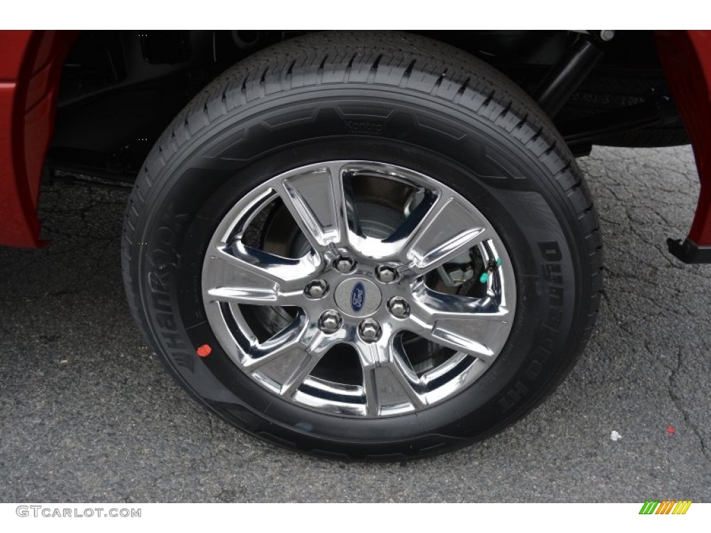 2015 F150 XLT SuperCrew - Ruby Red Metallic / Medium Earth Gray photo #5
