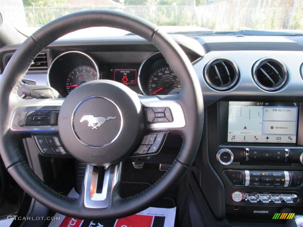 2016 Ford Mustang GT/CS California Special Coupe California Special Ebony Black/Miko Suede Steering Wheel Photo #107578279