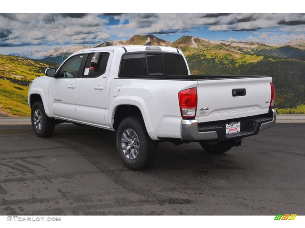 2016 Tacoma SR5 Double Cab 4x4 - Super White / Black photo #3