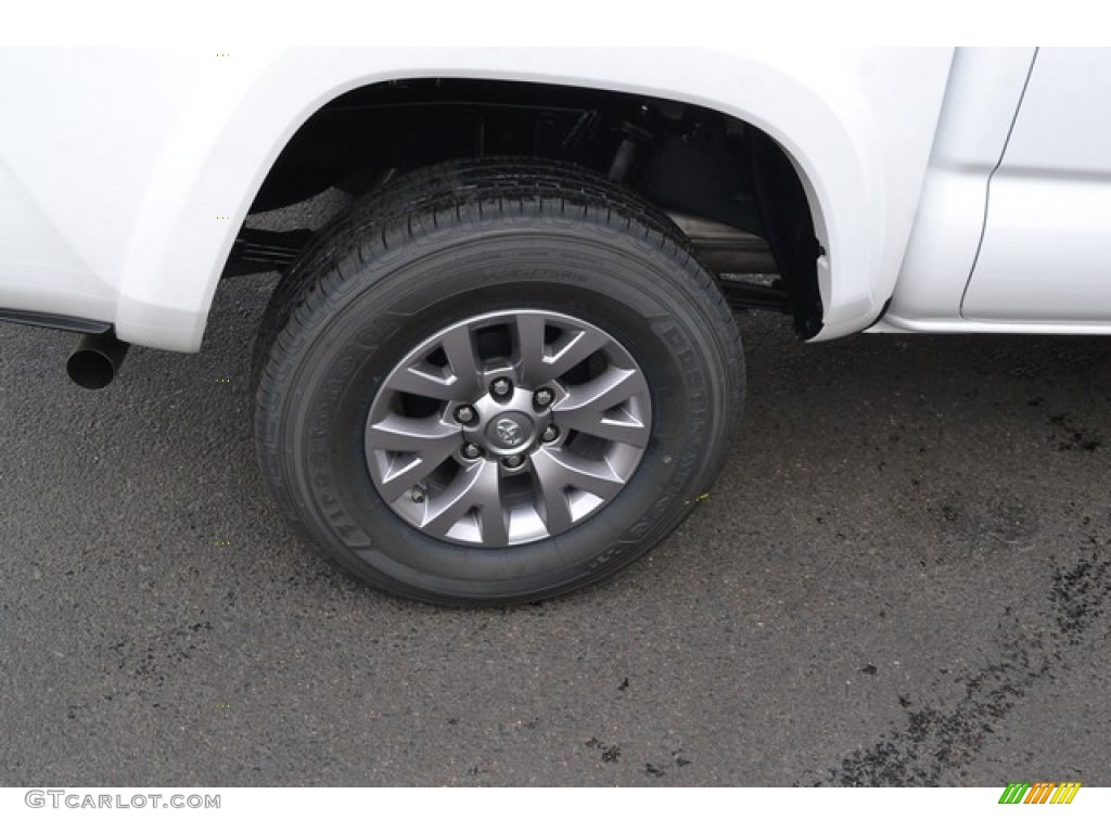 2016 Tacoma SR5 Double Cab 4x4 - Super White / Black photo #10