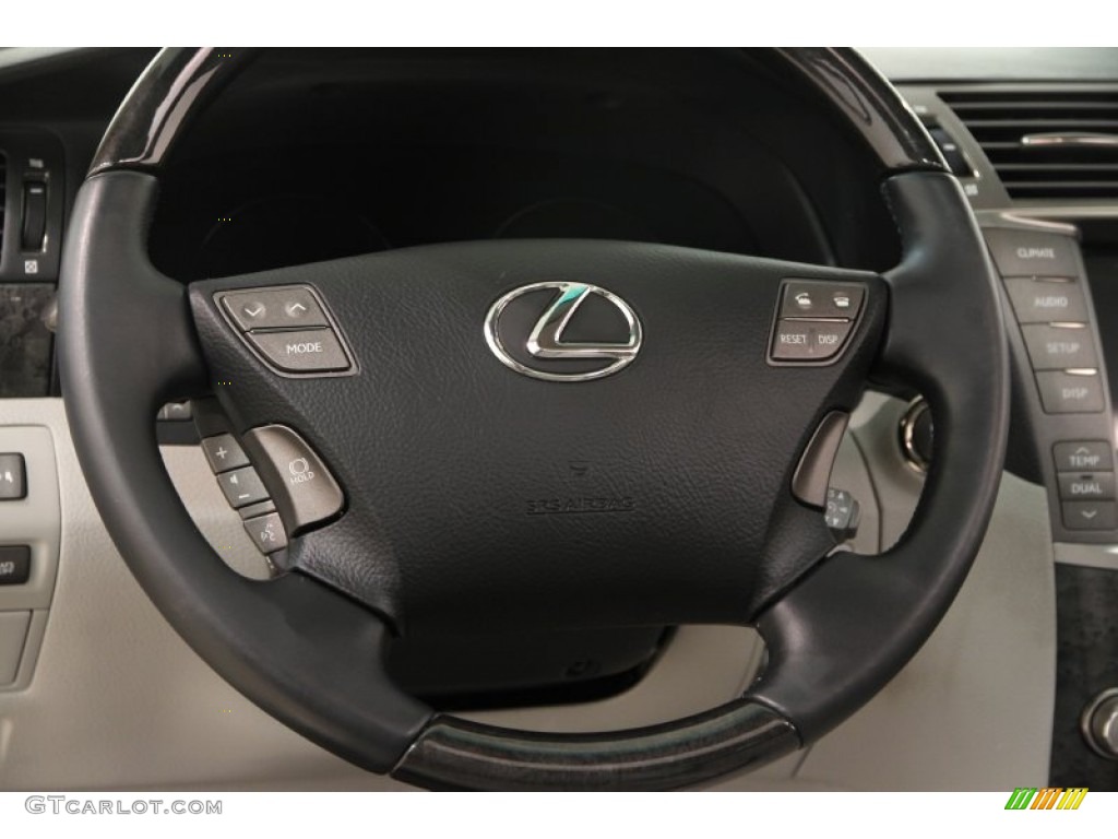 2010 Lexus LS 460 AWD Light Gray Steering Wheel Photo #107579205