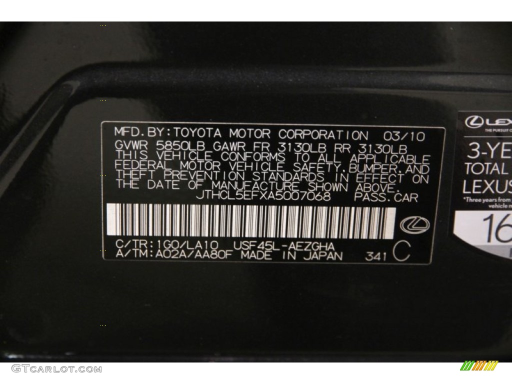 2010 LS Color Code 1G0 for Smoky Granite Mica Photo #107579479