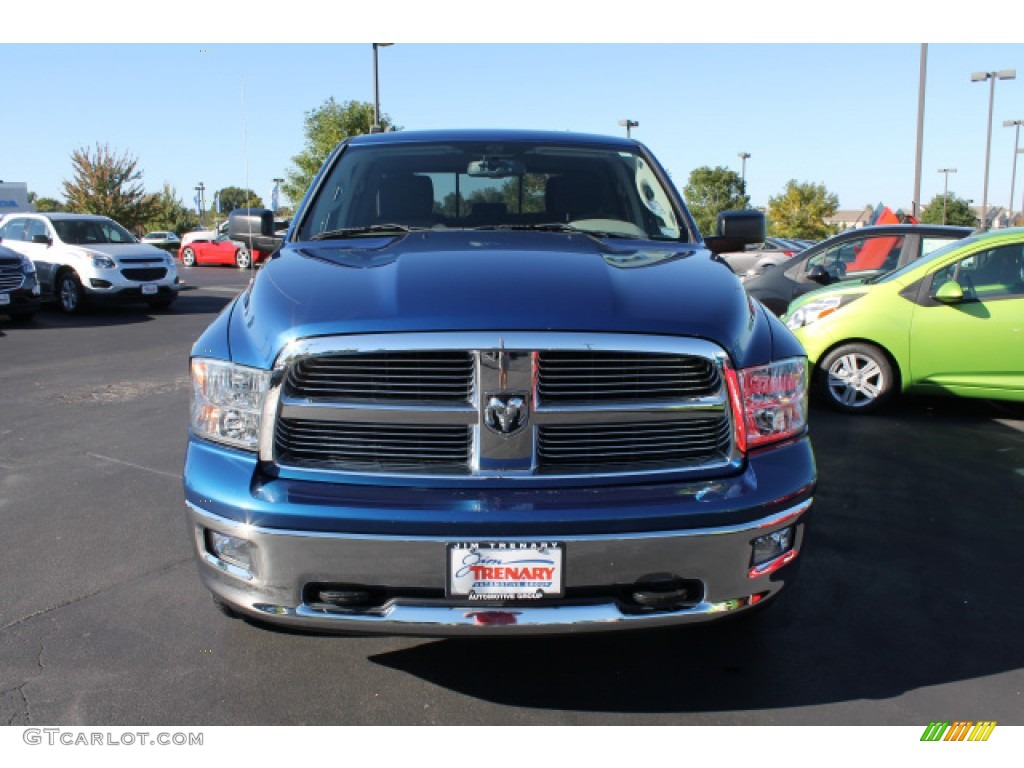 2011 Ram 1500 Big Horn Quad Cab 4x4 - Deep Water Blue Pearl / Dark Slate Gray/Medium Graystone photo #8