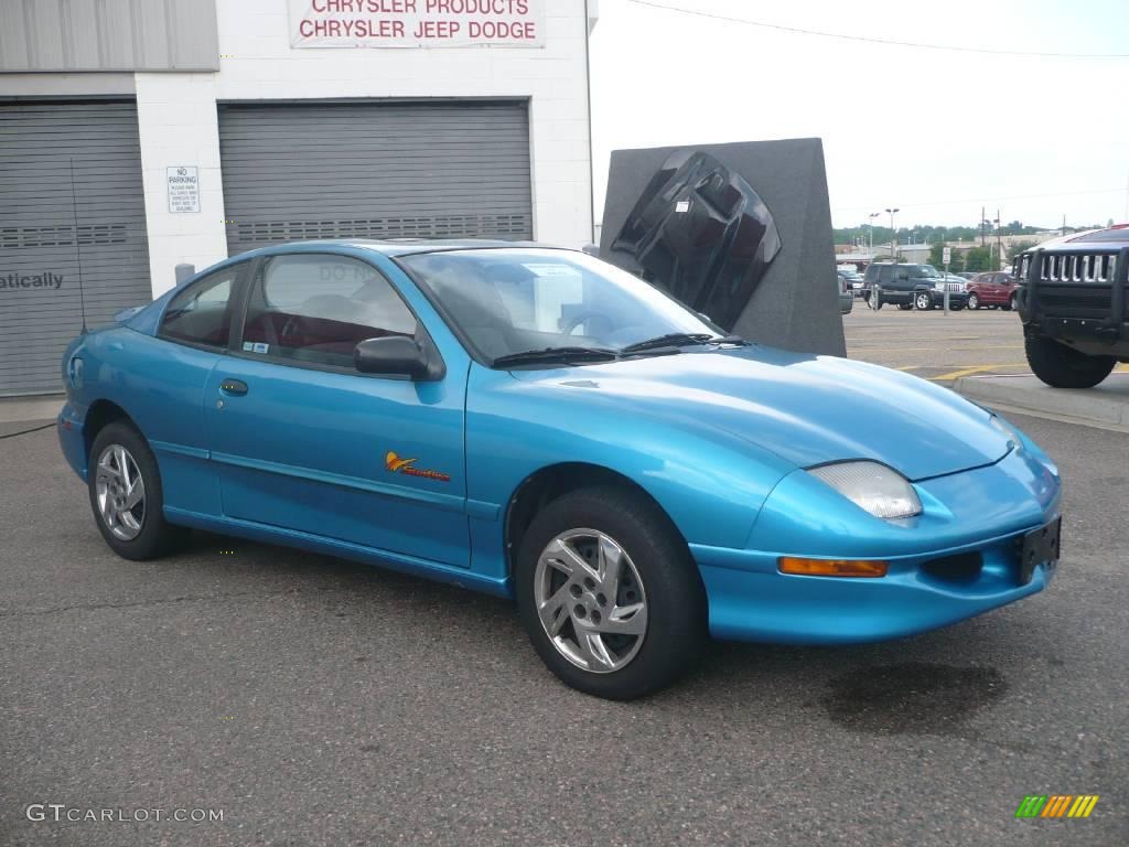 1999 Sunfire SE Coupe - Bright Blue Aqua Metallic / Graphite photo #3