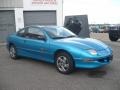 1999 Bright Blue Aqua Metallic Pontiac Sunfire SE Coupe  photo #3