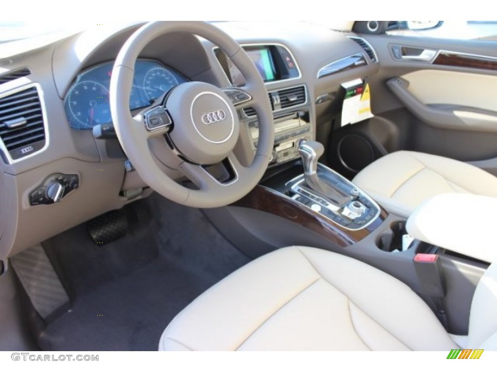 Pistachio Beige Interior 2016 Audi Q5 3.0 TFSI Premium Plus quattro Photo #107585836