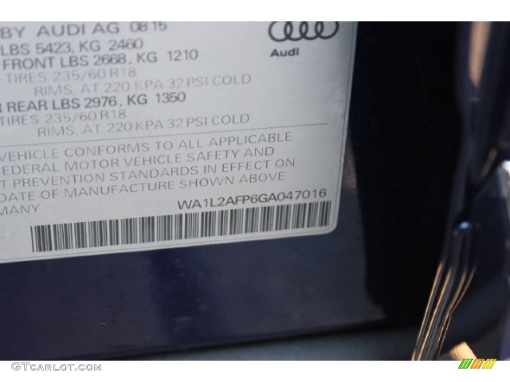 2016 Q5 2.0 TFSI Premium Plus quattro - Scuba Blue Metallic / Chestnut Brown photo #41