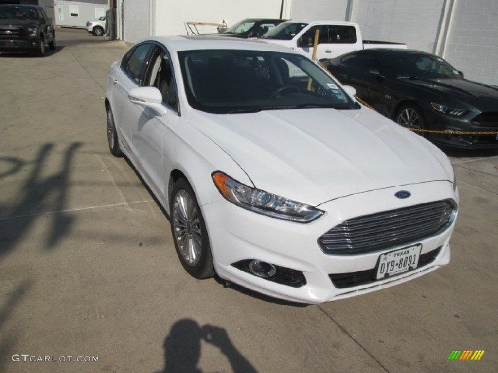 2015 Fusion Titanium - Oxford White / Charcoal Black photo #2