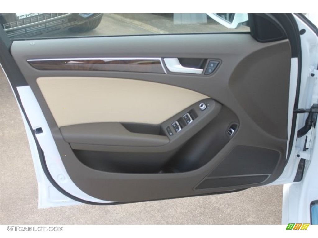 2016 Audi A4 2.0T Premium Velvet Beige Door Panel Photo #107588546