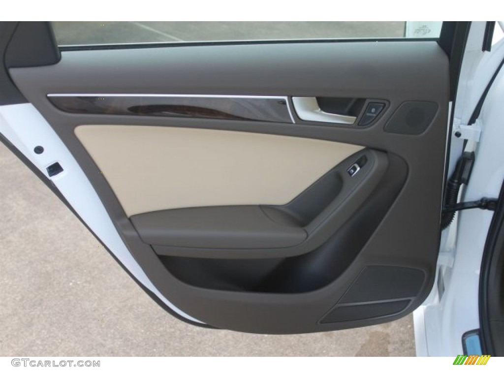 2016 Audi A4 2.0T Premium Velvet Beige Door Panel Photo #107588626