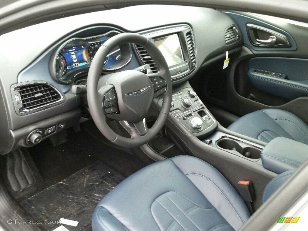 Black/Ambassador Blue Interior 2016 Chrysler 200 S AWD Photo #107590636