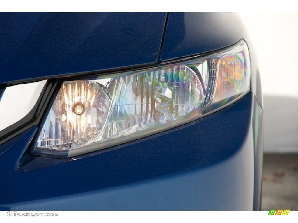 2015 Civic LX Sedan - Dyno Blue Pearl / Gray photo #5
