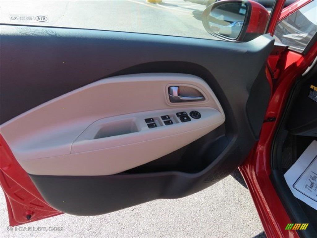 2013 Rio LX 5-Door - Signal Red / Beige photo #12