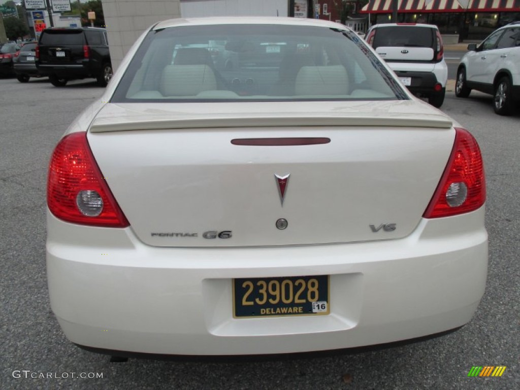 2009 G6 V6 Sedan - Summit White / Light Taupe photo #5