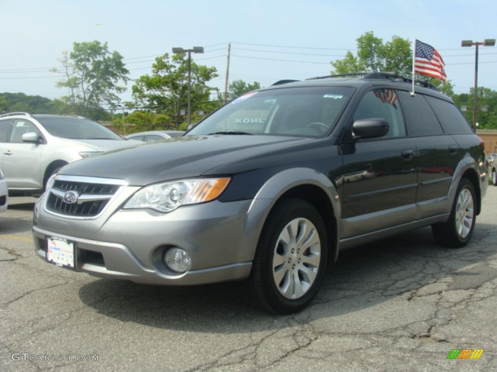 2009 Outback 2.5i Limited Wagon - Obsidian Black Pearl / Off Black photo #1