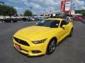 2015 Triple Yellow Tricoat Ford Mustang V6 Coupe  photo #4