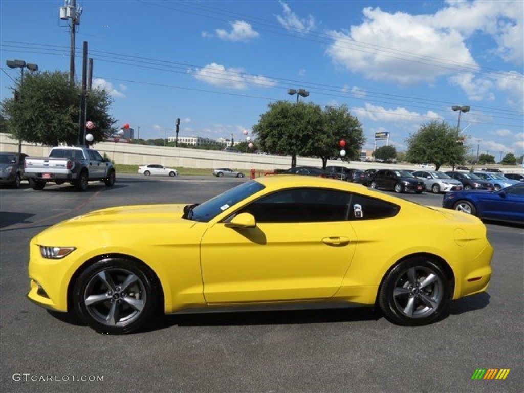 2015 Mustang V6 Coupe - Triple Yellow Tricoat / Ebony photo #5