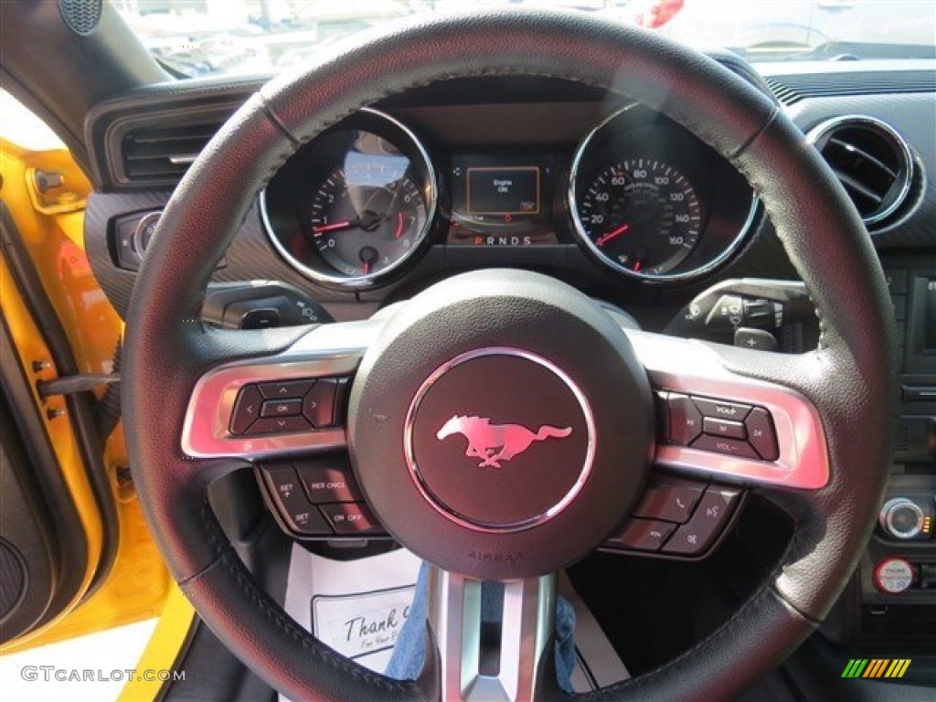 2015 Mustang V6 Coupe - Triple Yellow Tricoat / Ebony photo #24