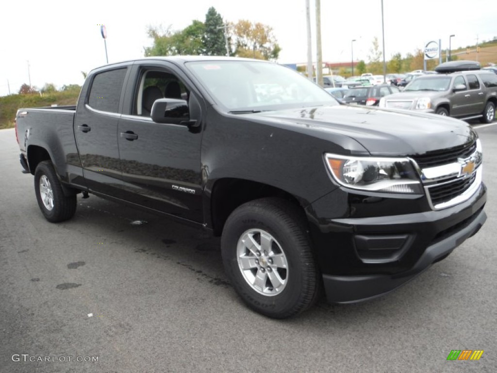 Black 2016 Chevrolet Colorado WT Crew Cab 4x4 Exterior Photo #107598868