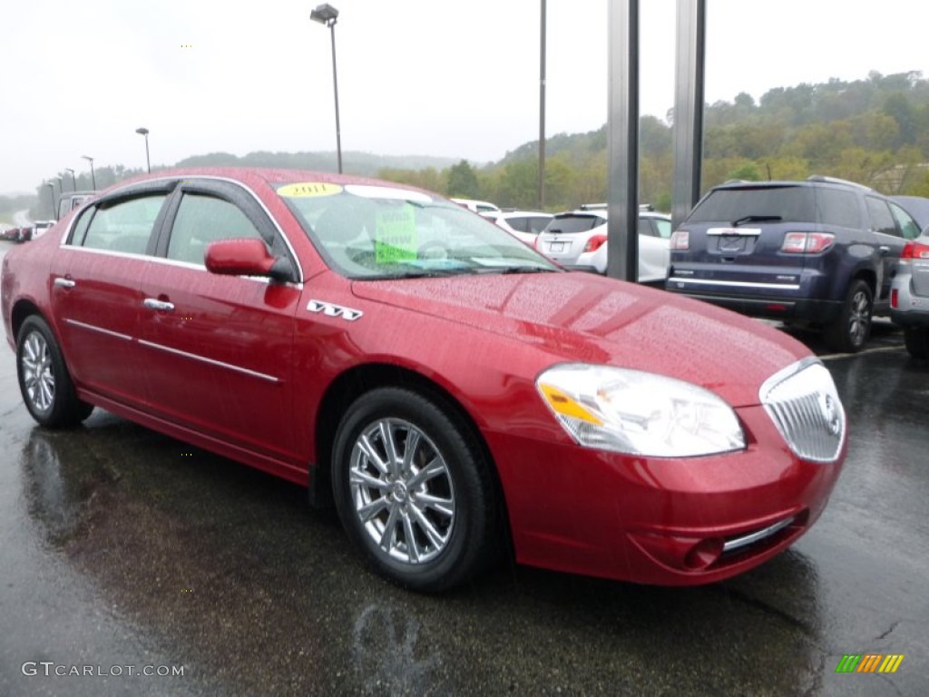 2011 Lucerne CXL - Crystal Red Tintcoat / Cocoa/Cashmere photo #10
