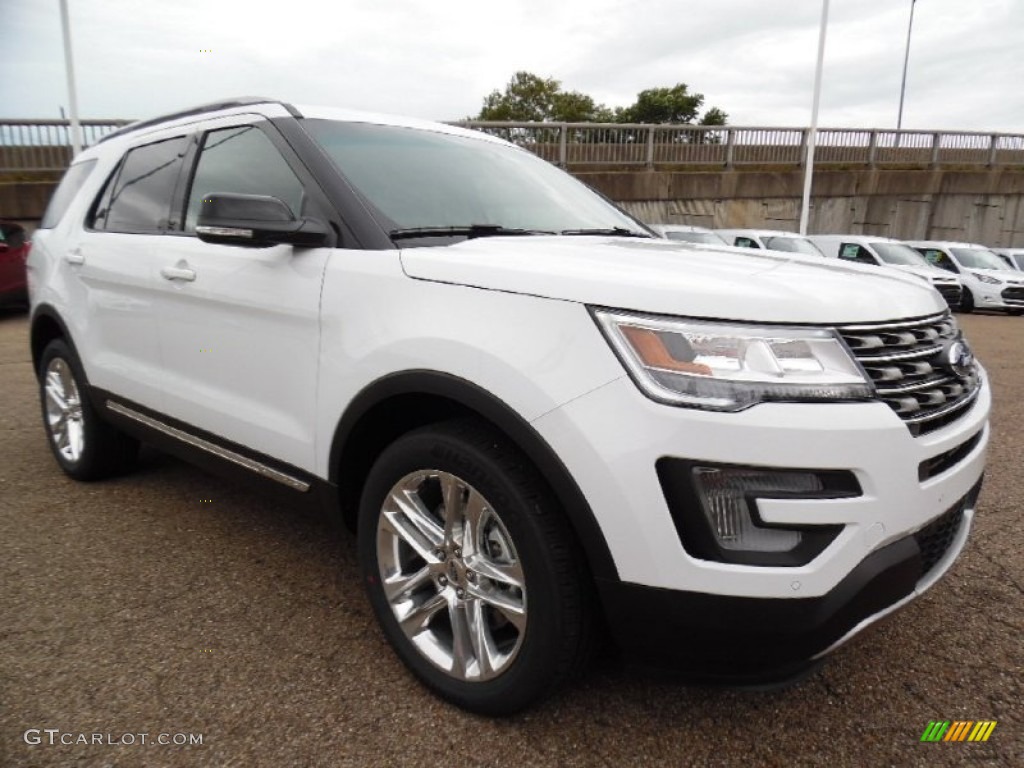 2016 Explorer XLT 4WD - Oxford White / Ebony Black photo #9