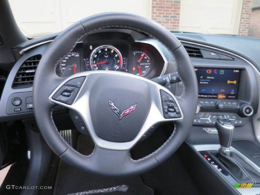 2015 Chevrolet Corvette Stingray Coupe Z51 Jet Black Steering Wheel Photo #107605297