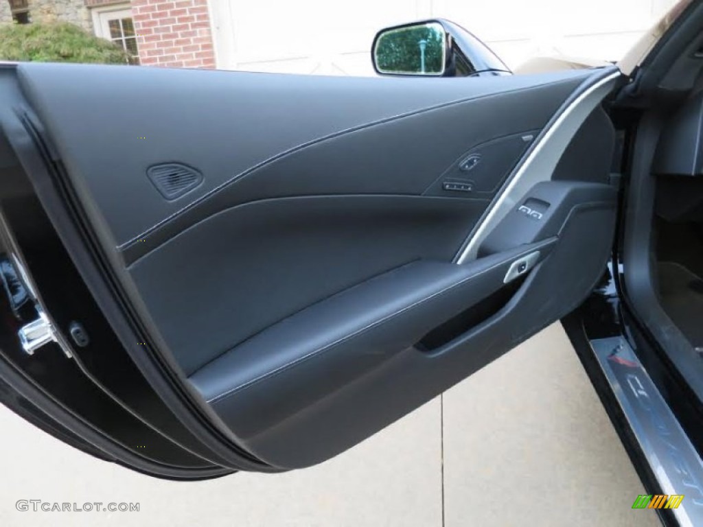 2015 Chevrolet Corvette Stingray Coupe Z51 Jet Black Door Panel Photo #107605387