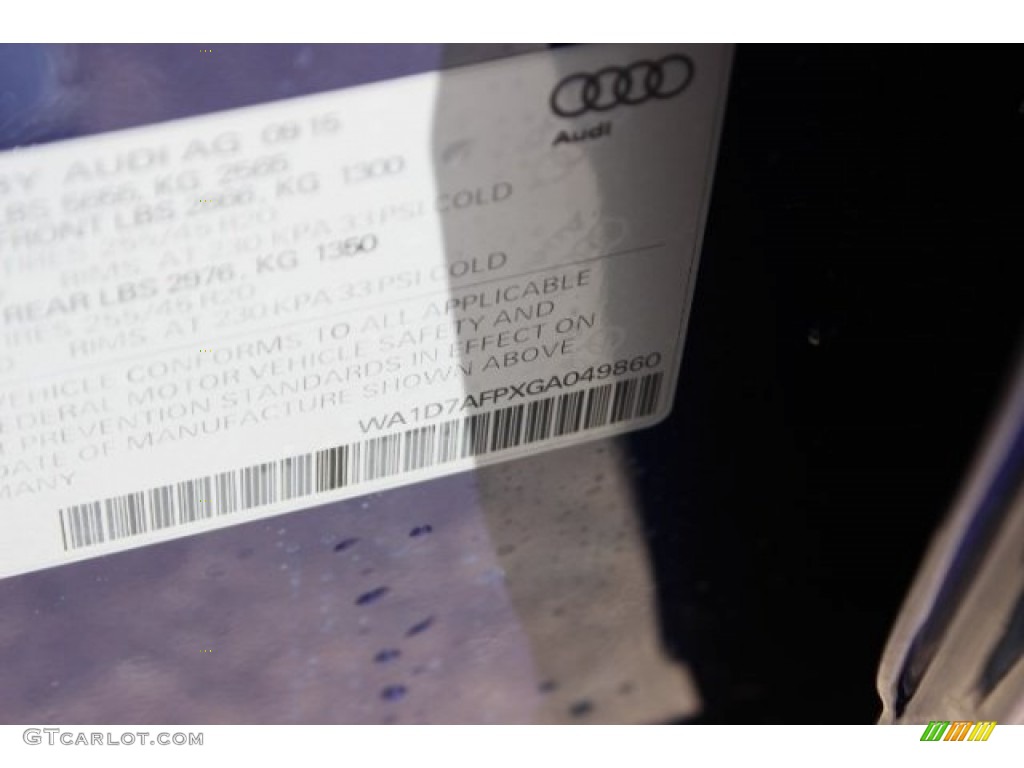 2016 Q5 3.0 TFSI Premium Plus quattro - Scuba Blue Metallic / Chestnut Brown photo #44