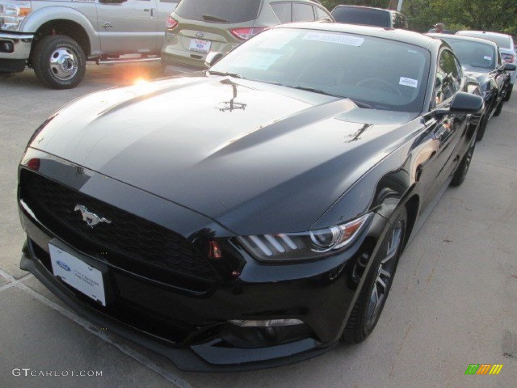 2015 Mustang EcoBoost Coupe - Black / Ebony photo #1