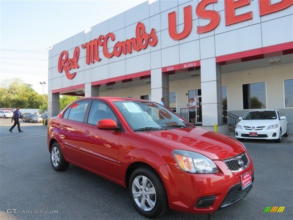 2011 Rio LX - Tropical Red / Gray photo #2