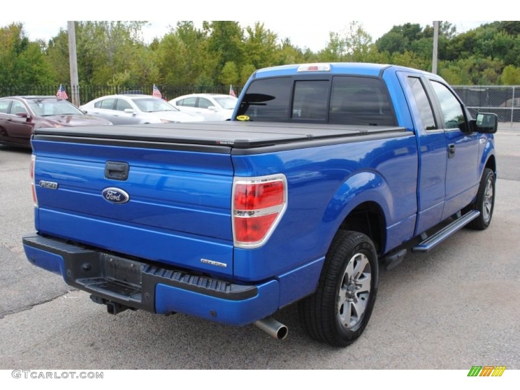 2011 F150 XLT SuperCab - Blue Flame Metallic / Steel Gray photo #5