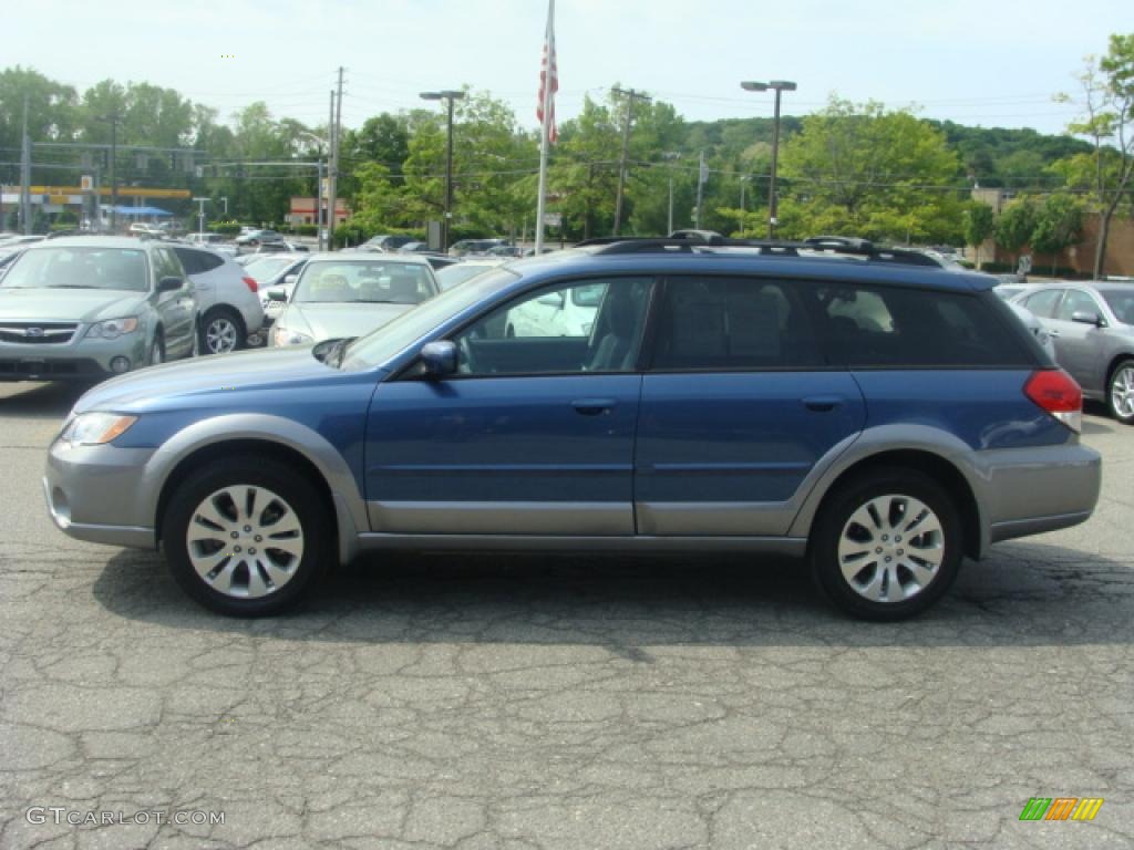 2009 Outback 2.5i Limited Wagon - Newport Blue Pearl / Off Black photo #2