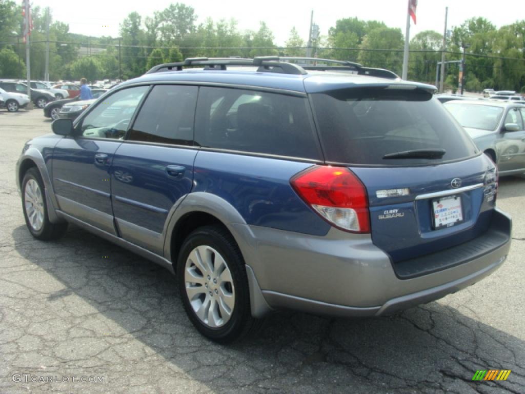 2009 Outback 2.5i Limited Wagon - Newport Blue Pearl / Off Black photo #3