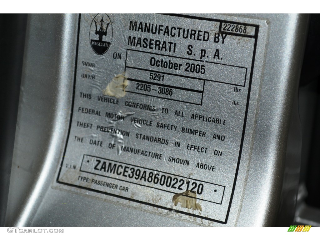 2006 Quattroporte  - Grigio Touring Metallic (Silver) / Black photo #11