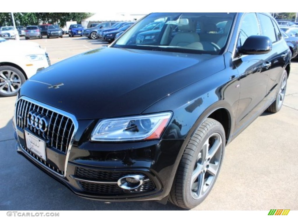 2016 Q5 3.0 TFSI Premium Plus quattro - Mythos Black Metallic / Pistachio Beige photo #3