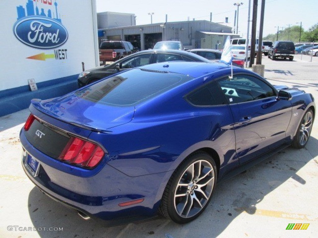 2015 Mustang GT Premium Coupe - Deep Impact Blue Metallic / Ebony photo #6