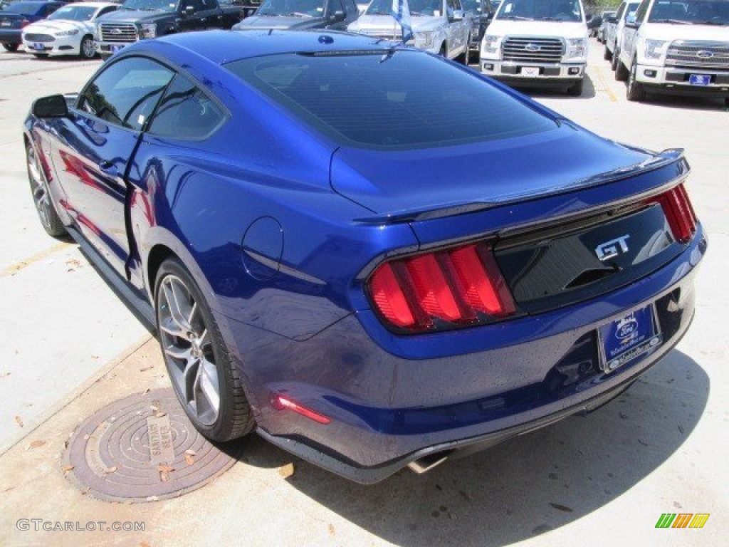 2015 Mustang GT Premium Coupe - Deep Impact Blue Metallic / Ebony photo #11