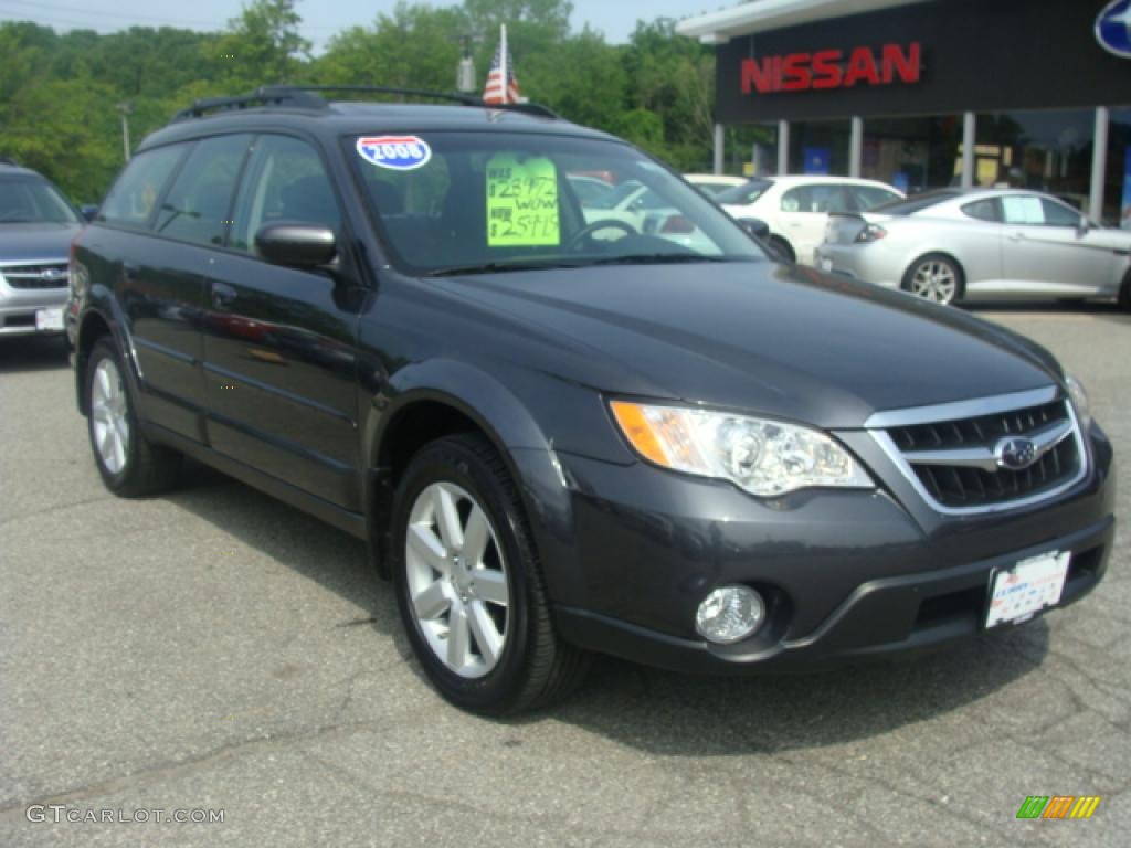 2008 Outback 2.5i Limited Wagon - Diamond Gray Metallic / Off Black photo #7