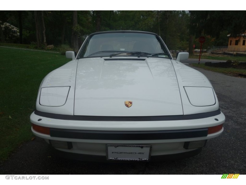 1989 911 Carrera Turbo Cabriolet Slant Nose - Grand Prix White / Cashmere Beige photo #2