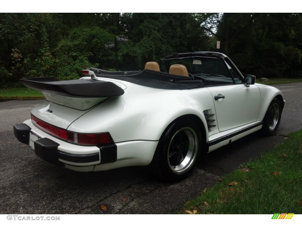 1989 911 Carrera Turbo Cabriolet Slant Nose - Grand Prix White / Cashmere Beige photo #6