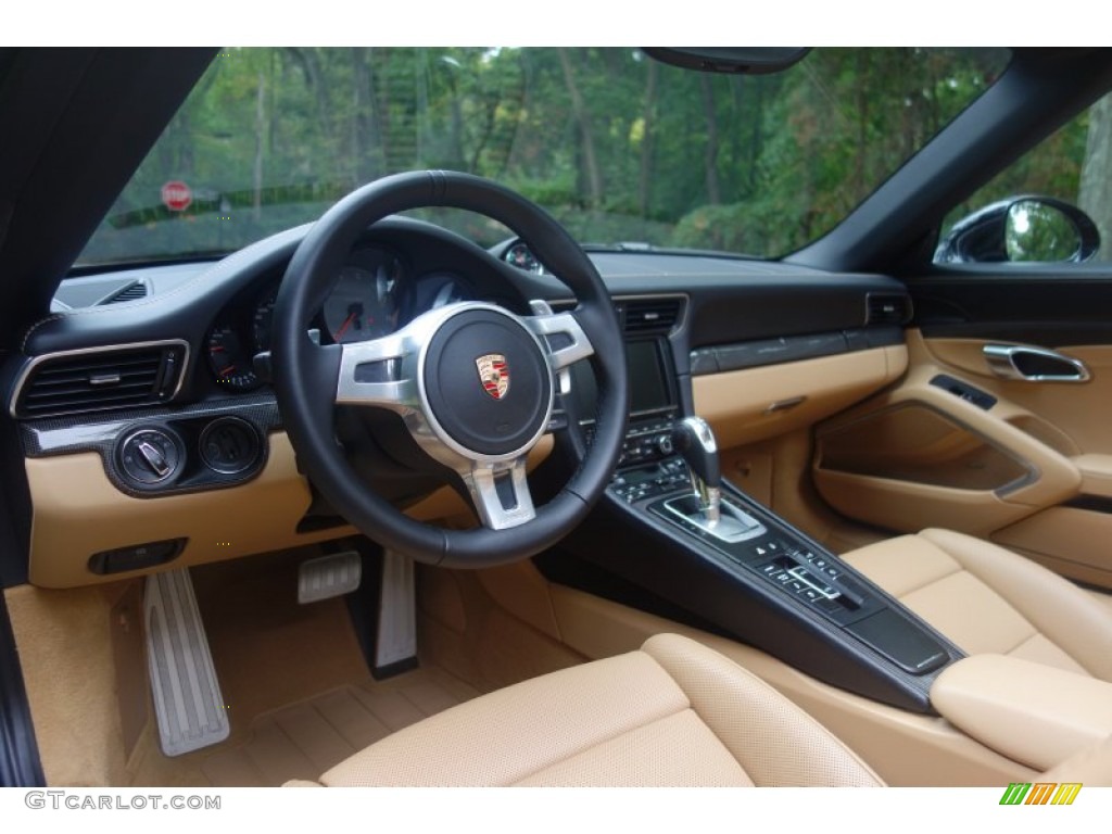 Black/Luxor Beige Interior 2015 Porsche 911 Targa 4S Photo #107642042