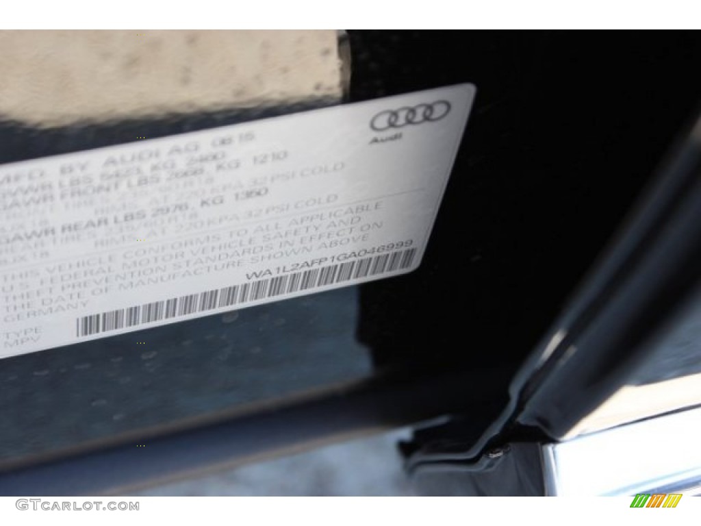 2016 Q5 2.0 TFSI Premium Plus quattro - Mythos Black Metallic / Chestnut Brown photo #43