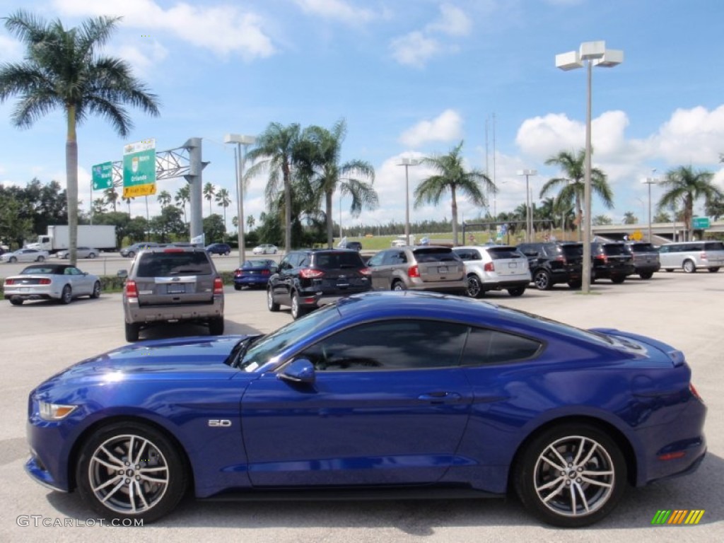 2015 Mustang GT Coupe - Deep Impact Blue Metallic / Ebony photo #12