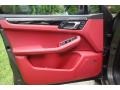Black/Garnet Red 2016 Porsche Macan Turbo Door Panel